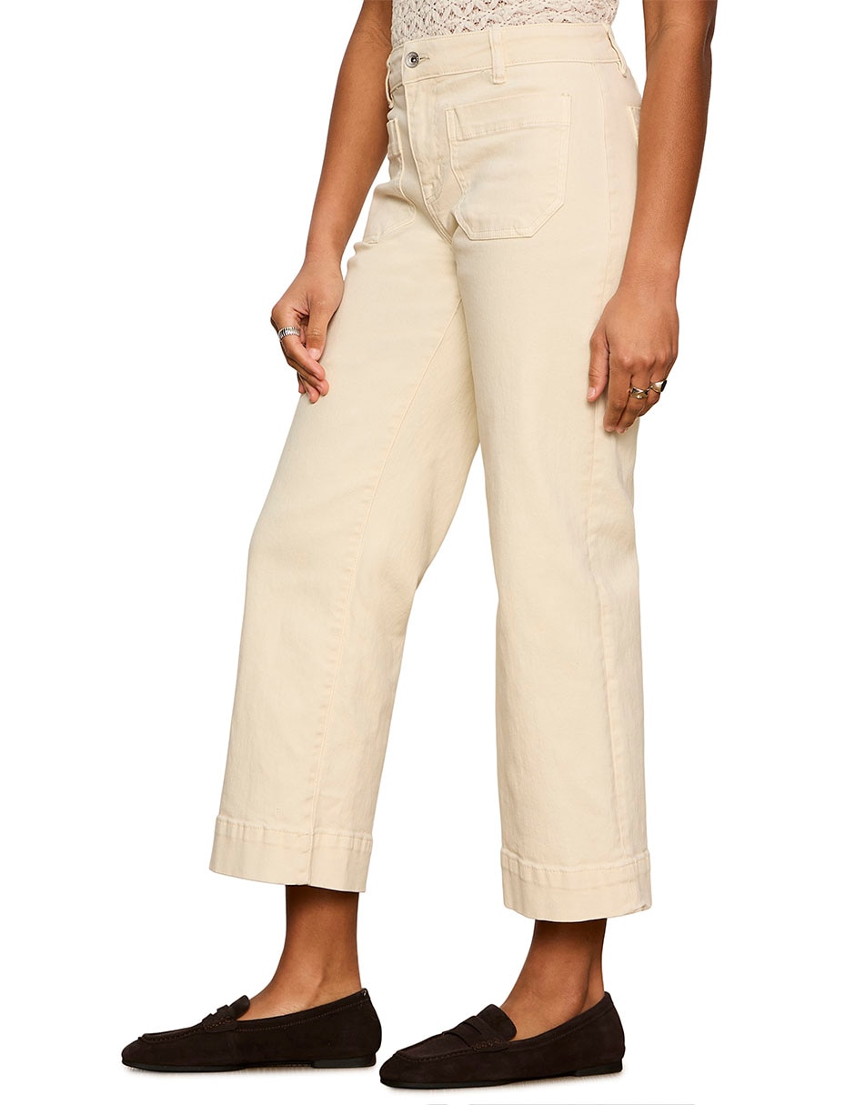 Jeans coulotte wide leg para mujer