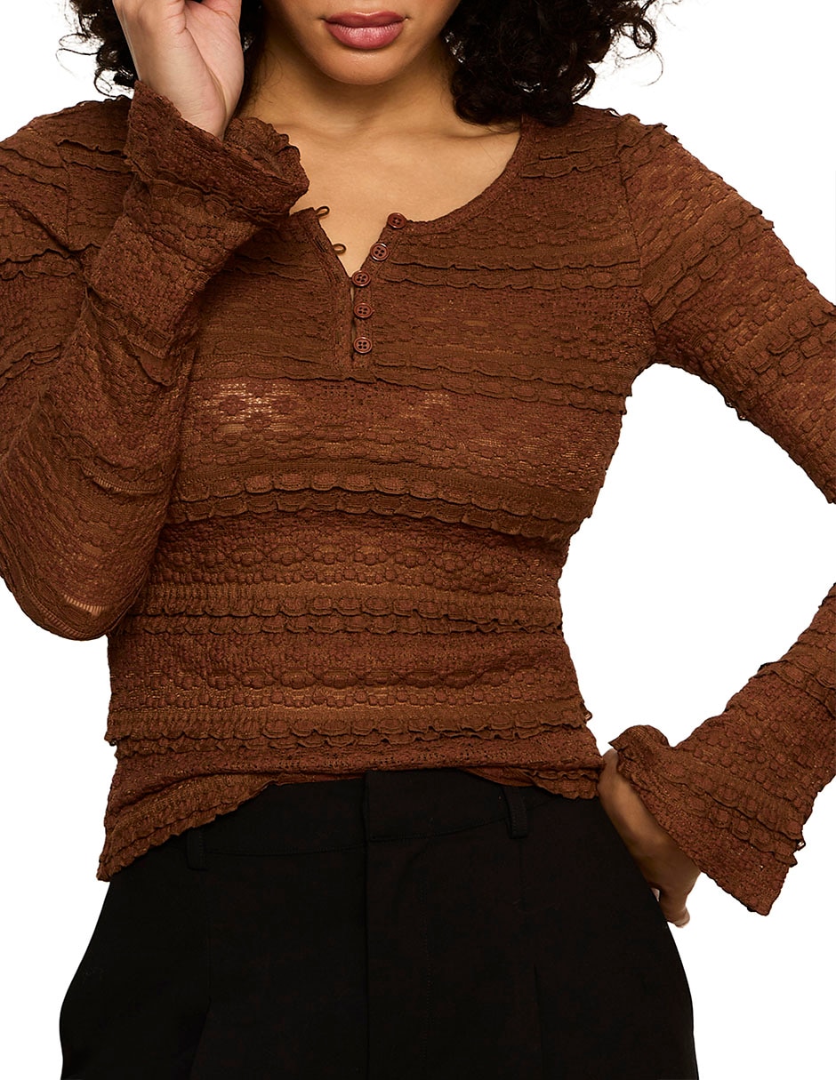 Blusa manga larga para mujer 6
