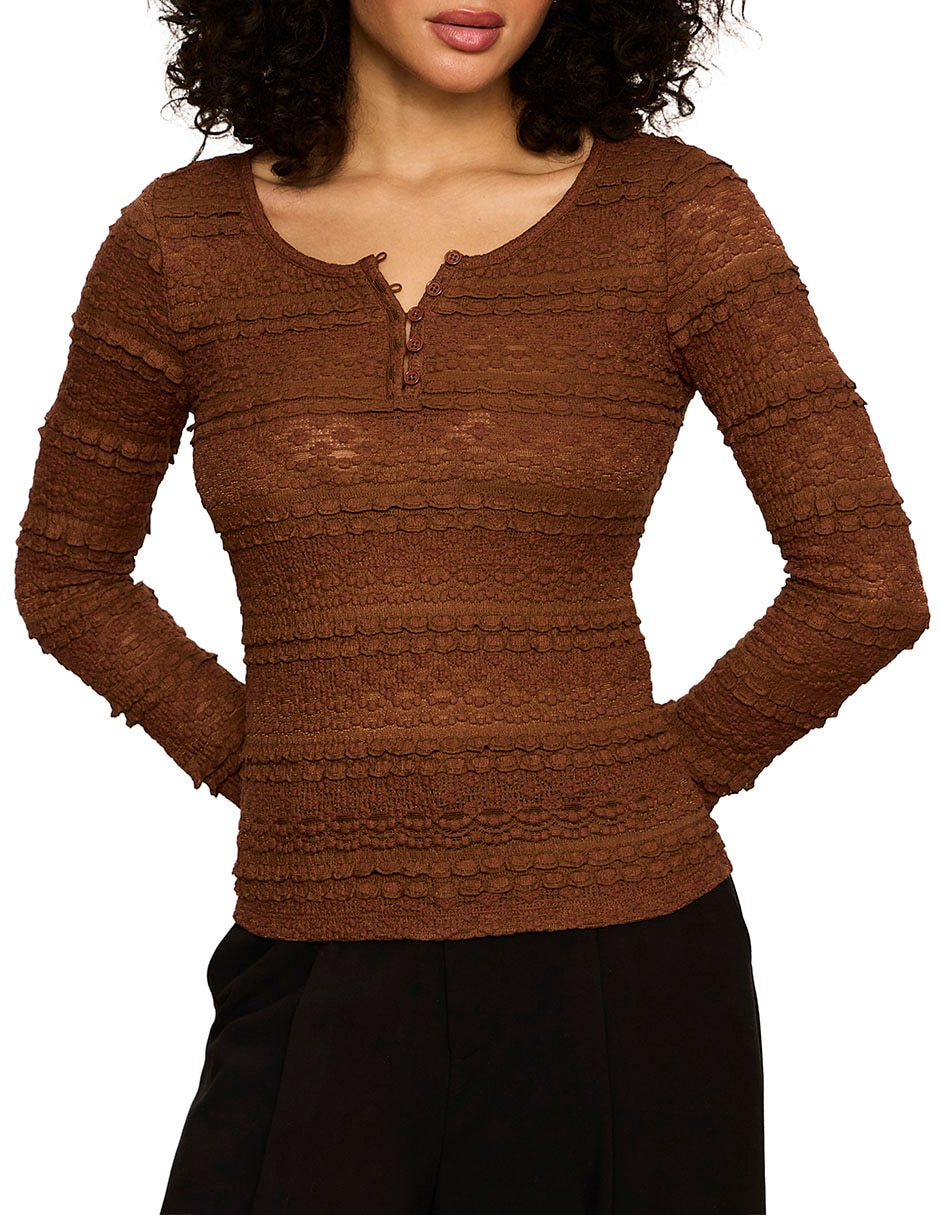 Blusa manga larga para mujer 7