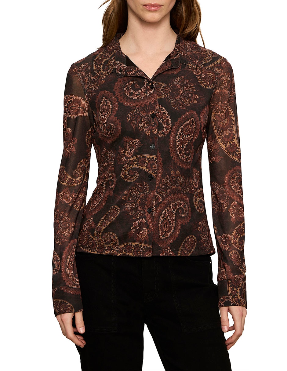 Blusa manga larga para mujer