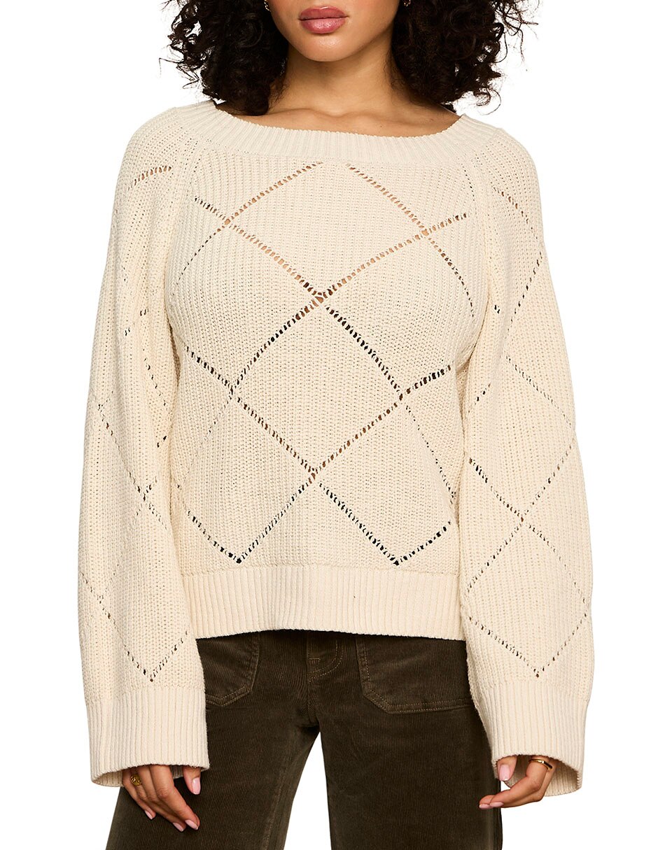 Suéter cuello redondo para mujer