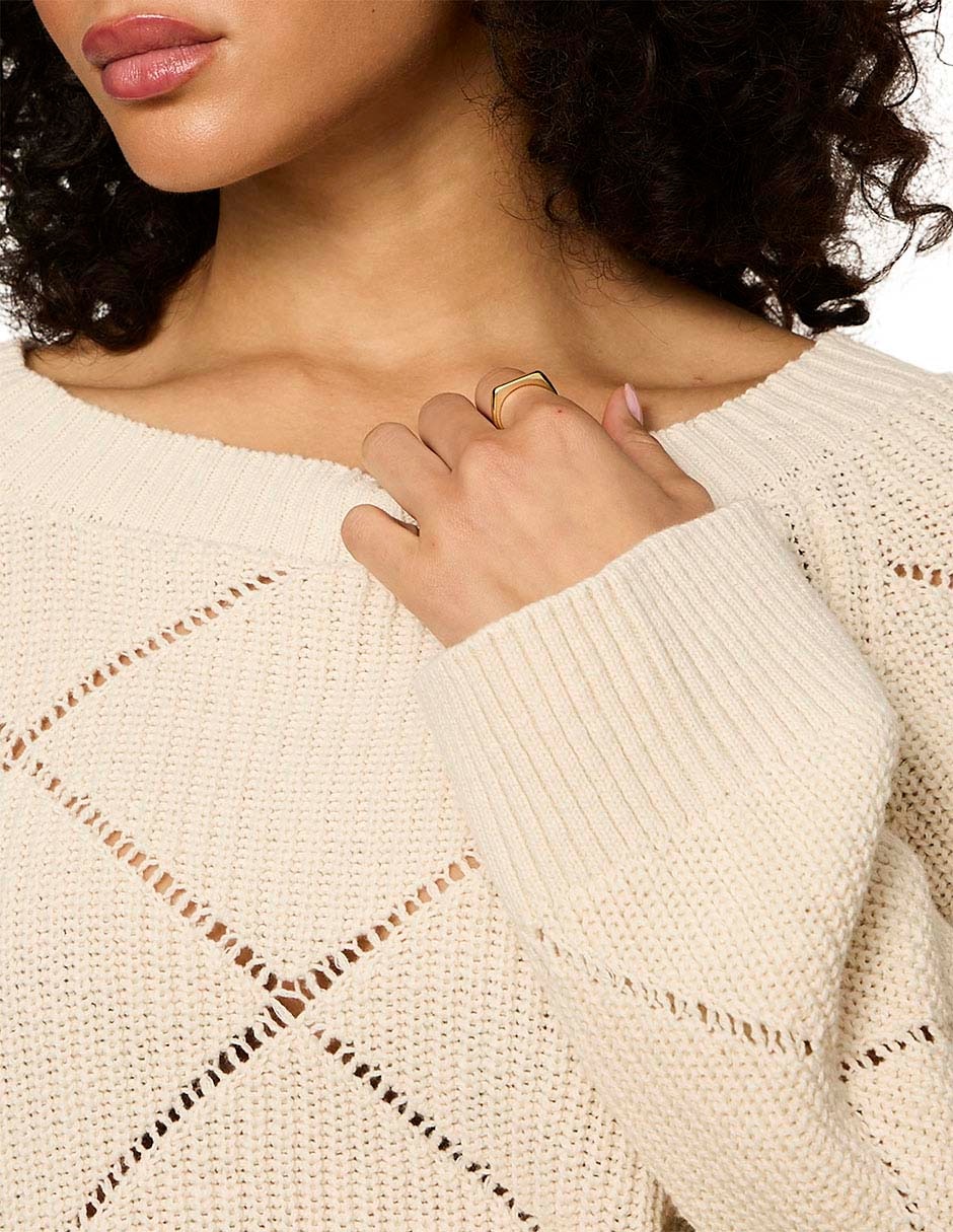 Suéter cuello redondo para mujer 5