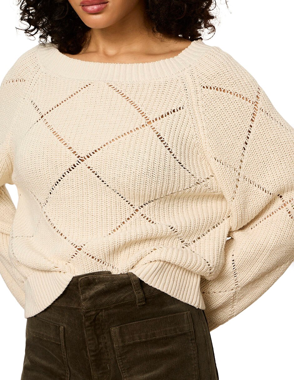 Suéter cuello redondo para mujer 4