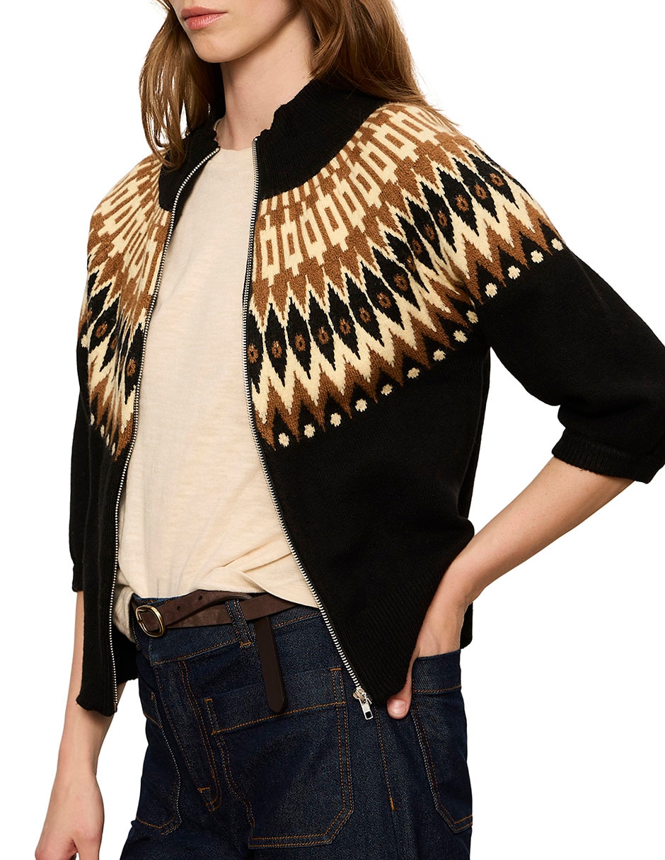 Suéter cuello con cierre para mujer 3