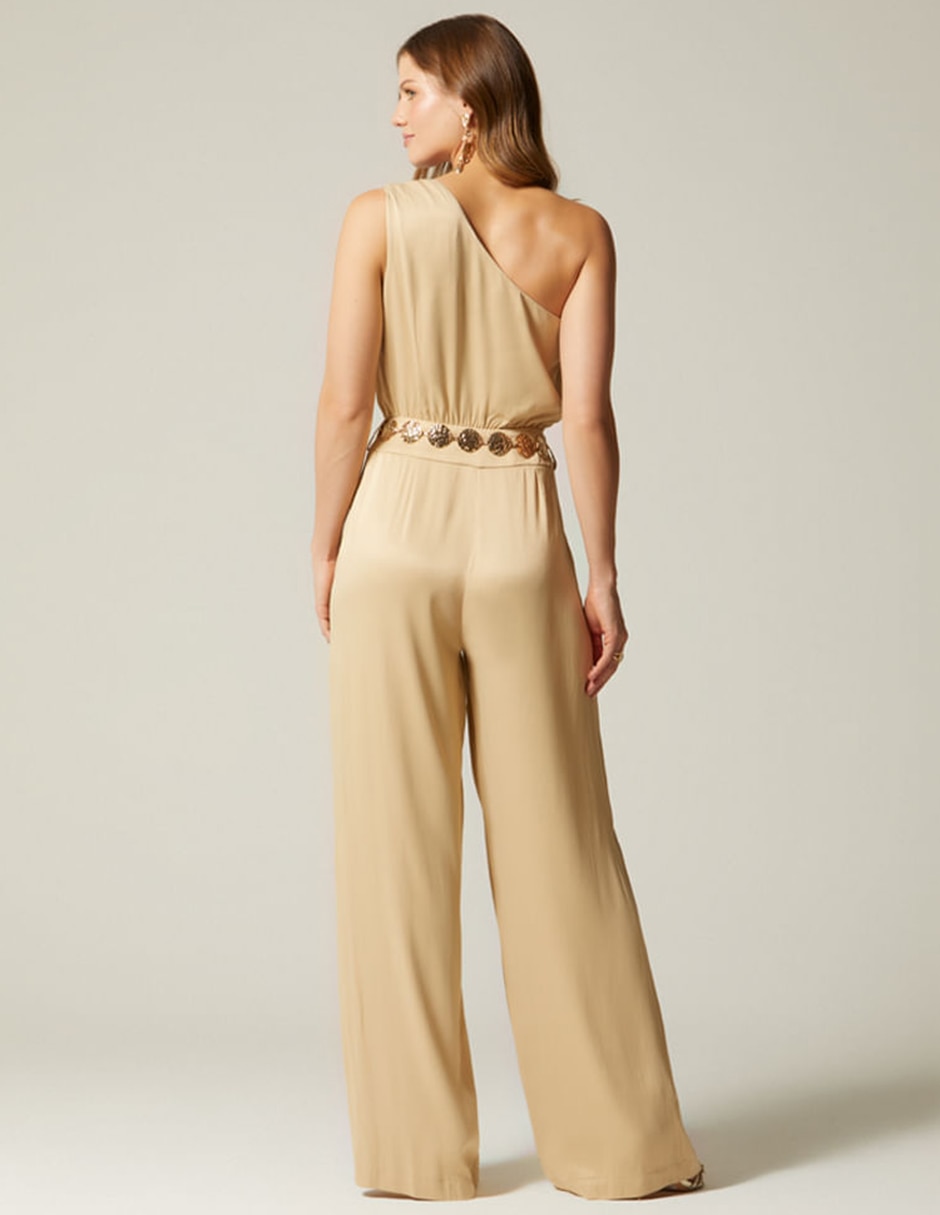 Jumpsuit de Viscosa Casual estampado Liso para mujer
