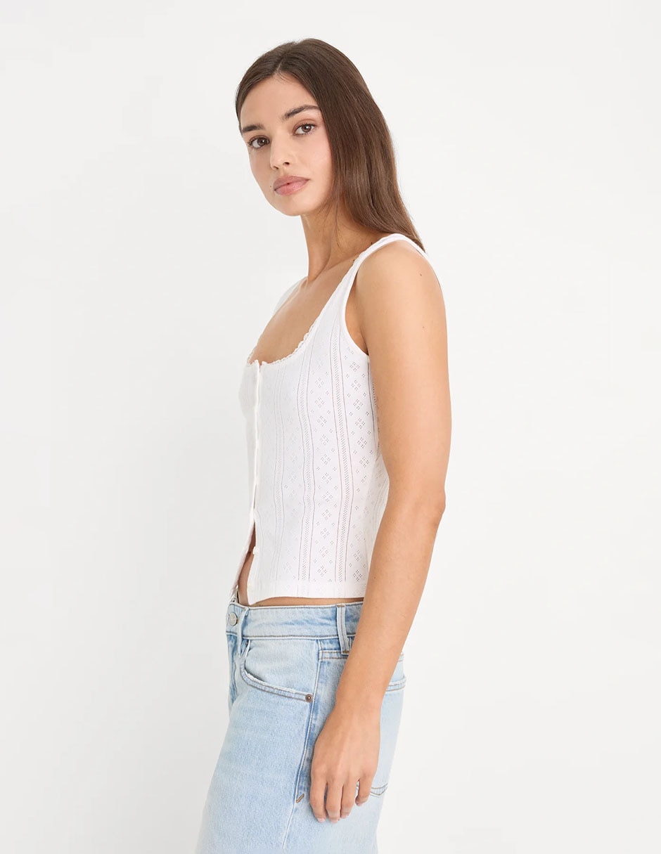 Top escote cuadrado tirante ancho 3