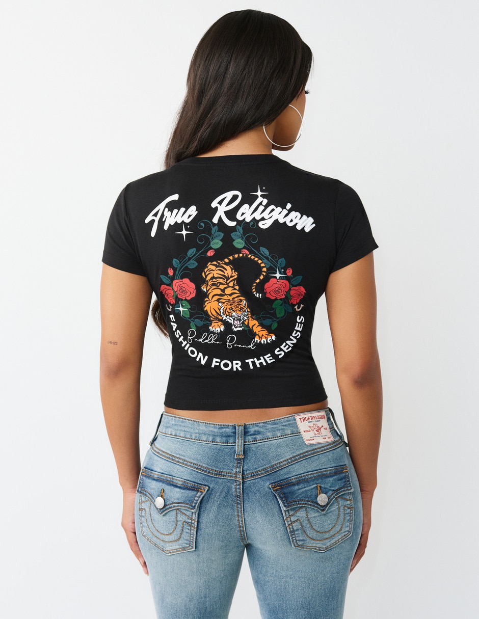 Playera manga corta cuello V para mujer 3