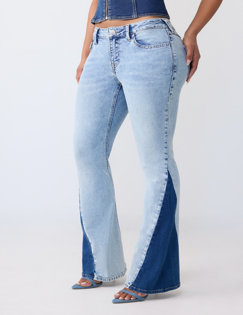 Jeans flare corte cintura para mujer 2
