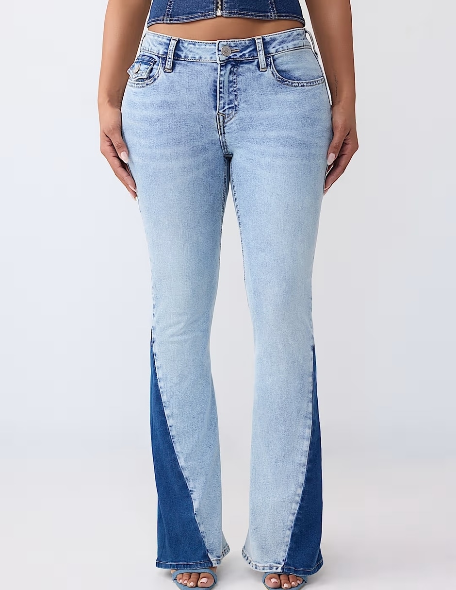 Jeans flare corte cintura para mujer 4