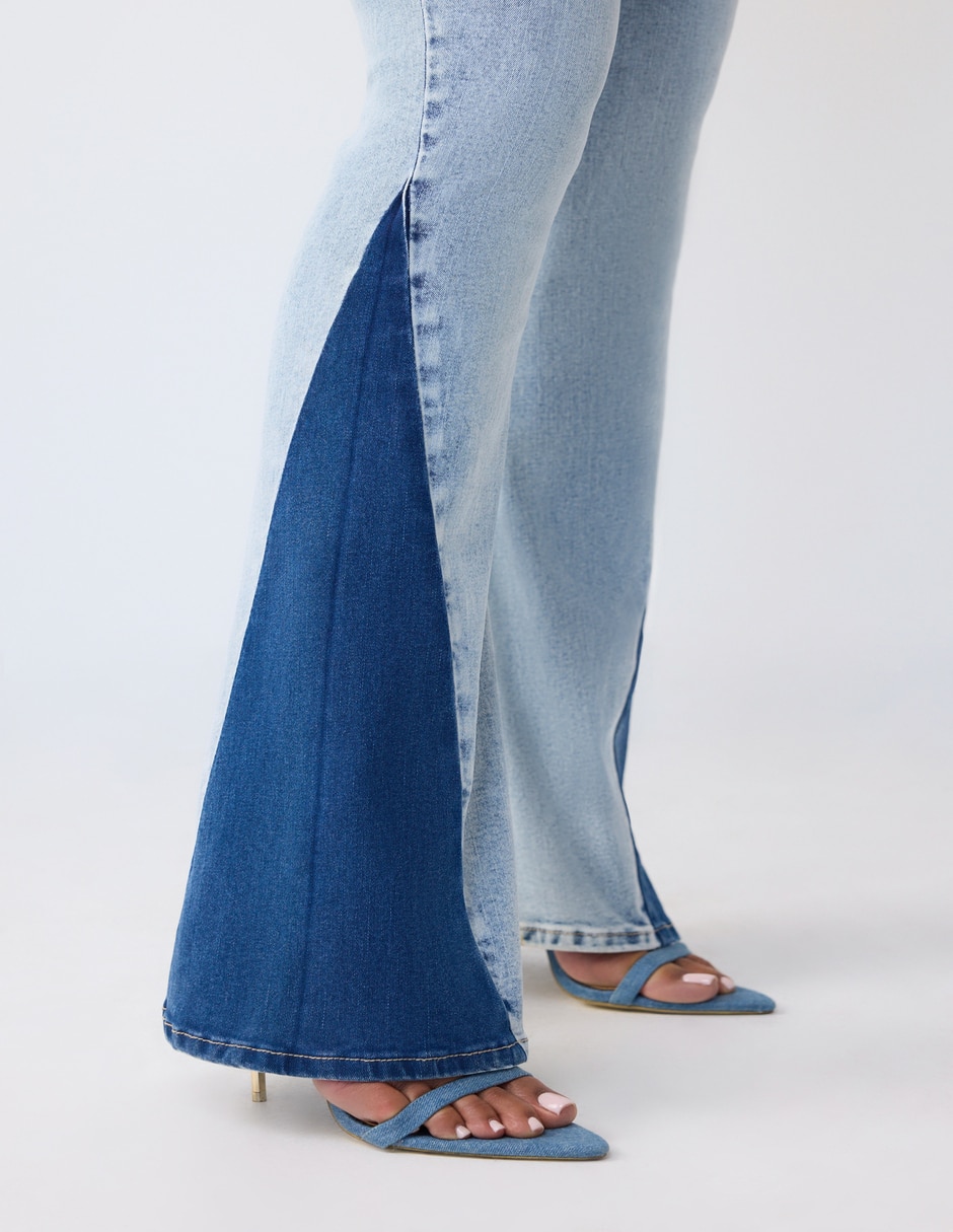 Jeans flare corte cintura para mujer 5