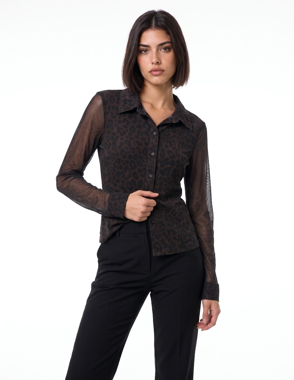 Blusa manga larga para mujer