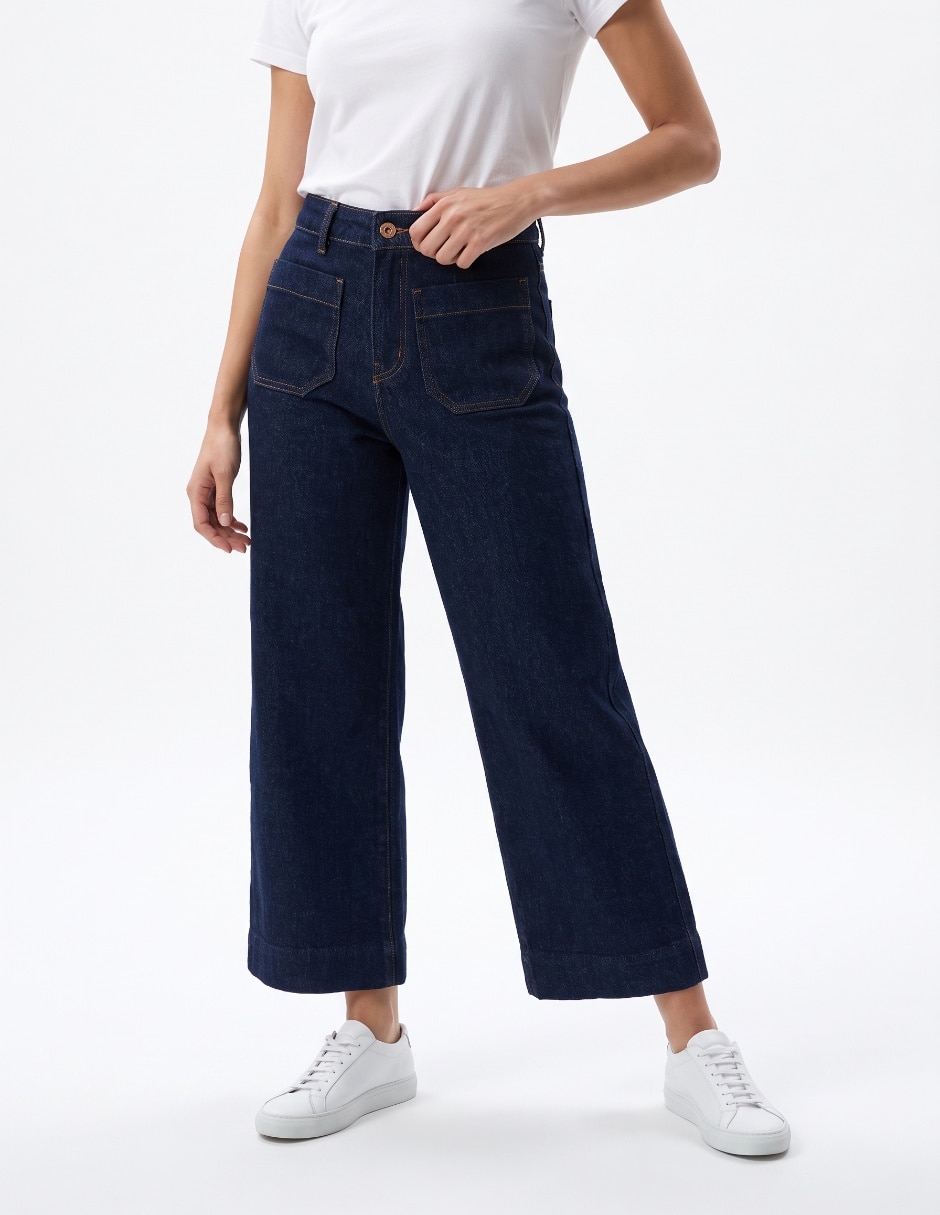 Jeans Crooped straight para mujer Jeans Crooped straight para mujer
