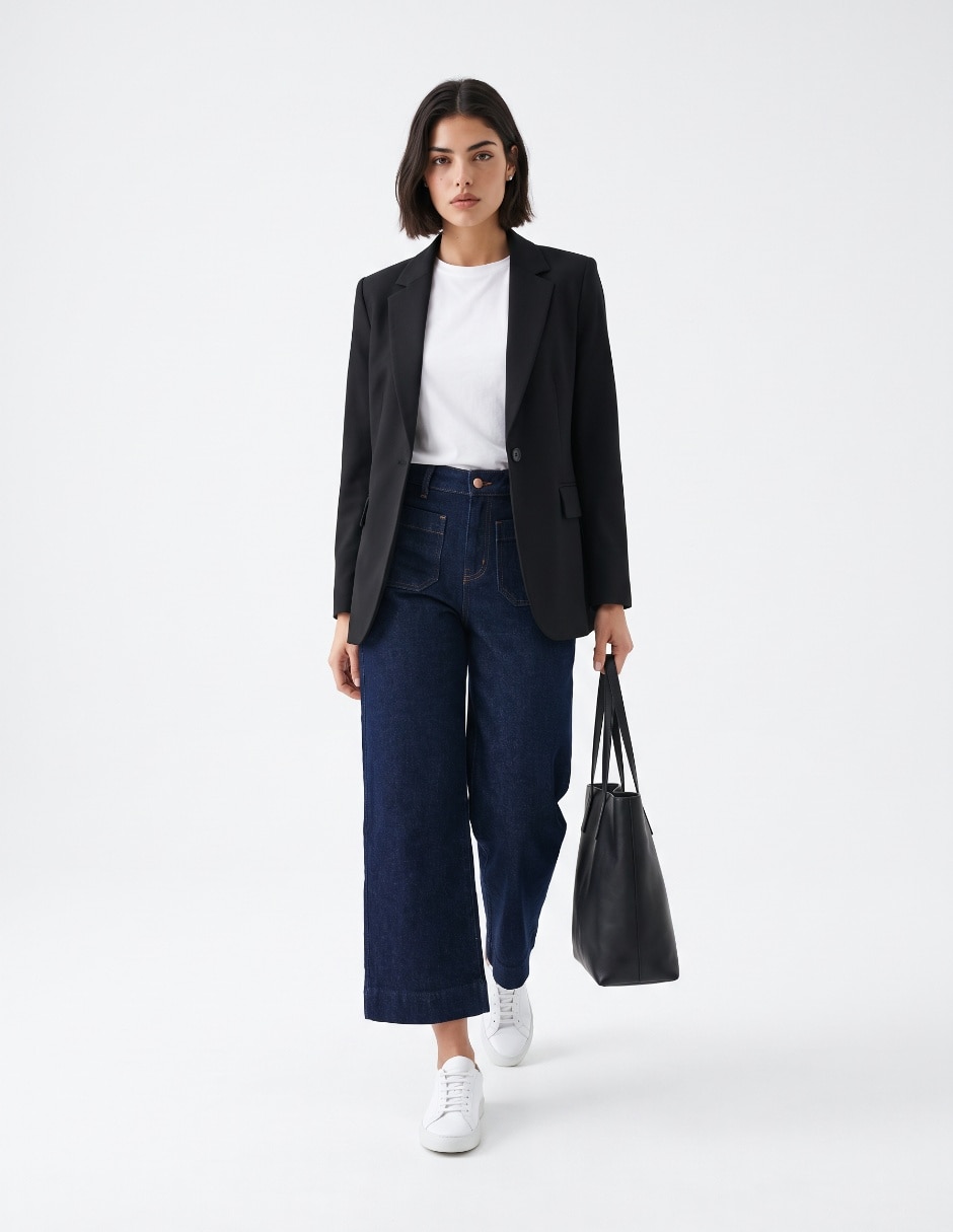 Jeans Crooped straight para mujer 3