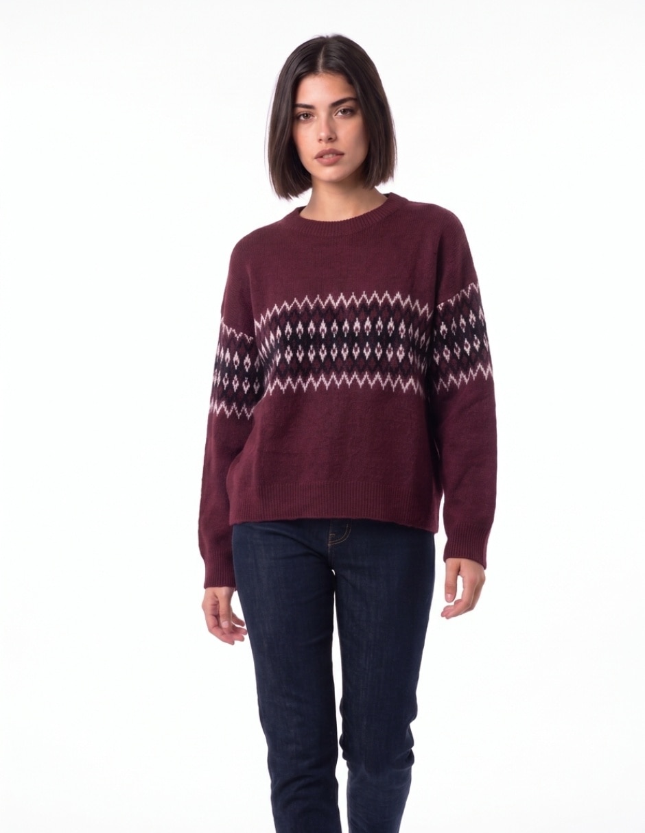 Suéter cuello redondo para mujer Suéter cuello redondo para mujer