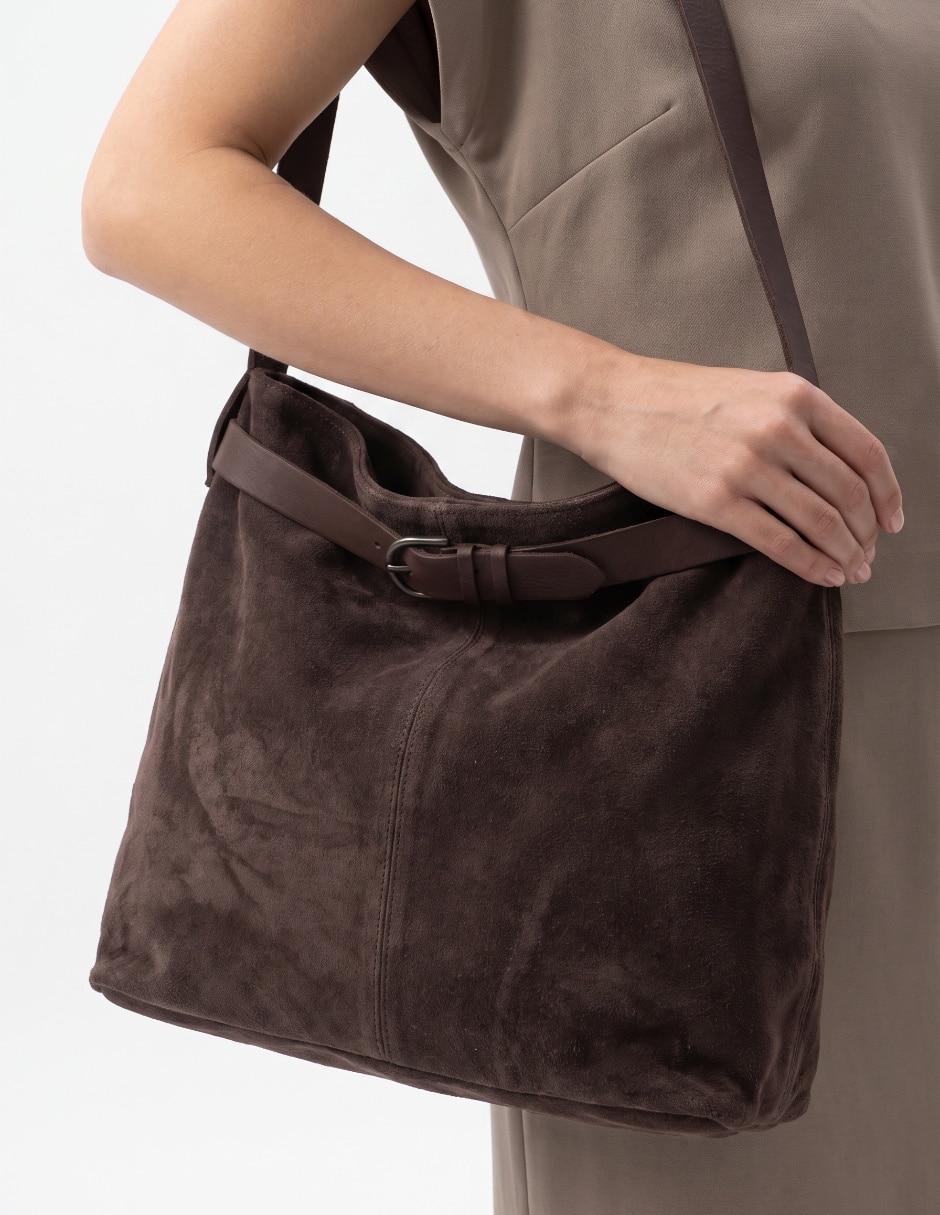 Bolsa hobo de piel para mujer 5