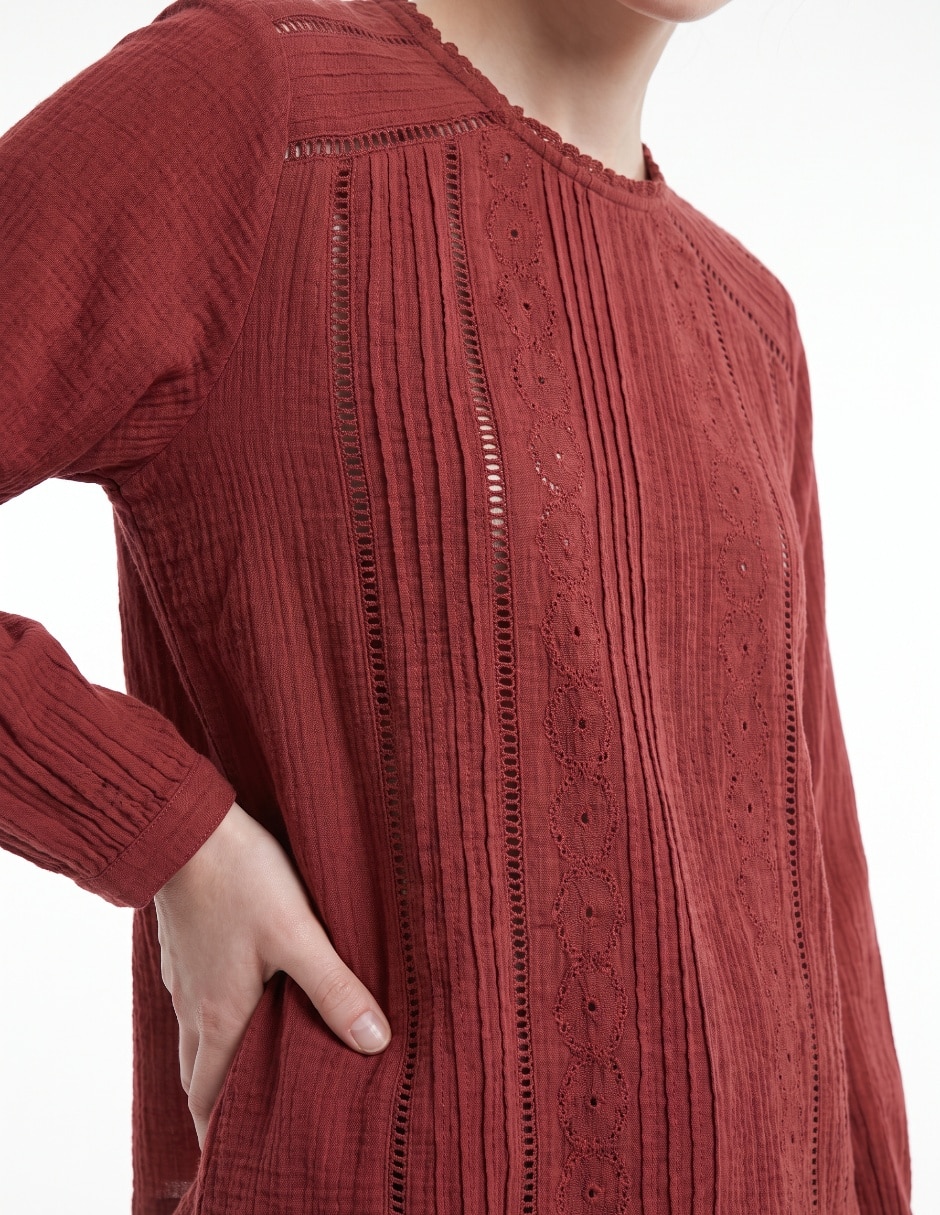 Blusa manga larga para mujer 4