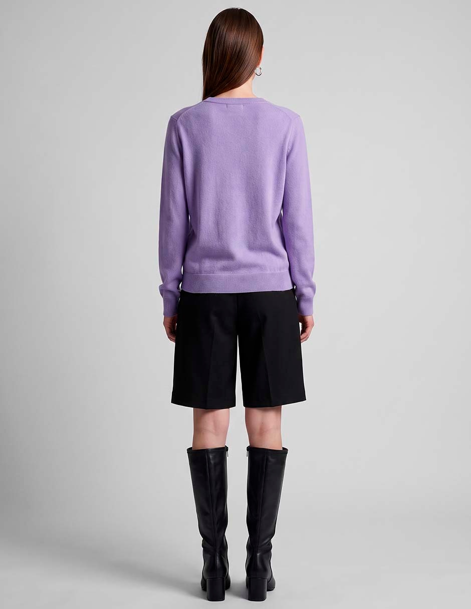 Suéter 100% cashmere cuello redondo para mujer 2