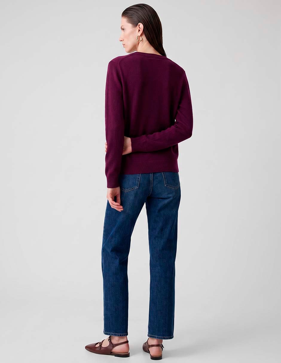 Suéter cuello V para mujer 4