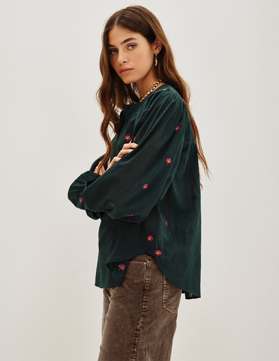 Blusa manga larga para mujer 4