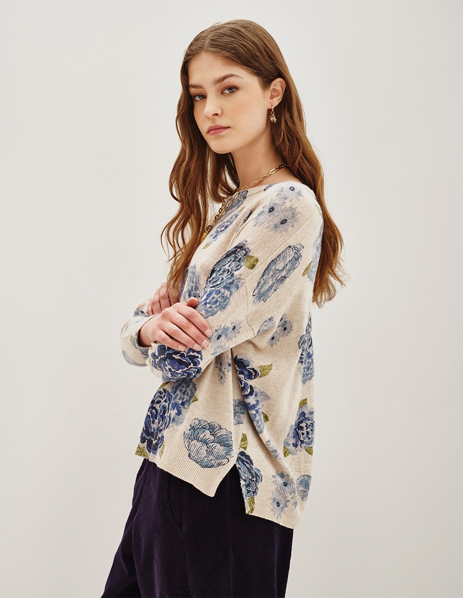 Suéter cuello redondo para mujer 2