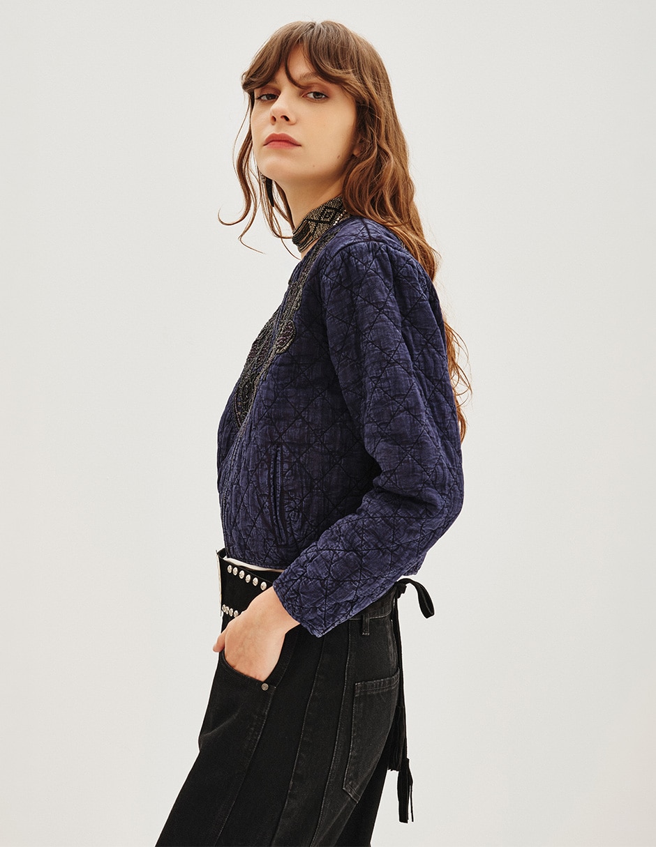 Chamarra bomber de algodón para mujer 2