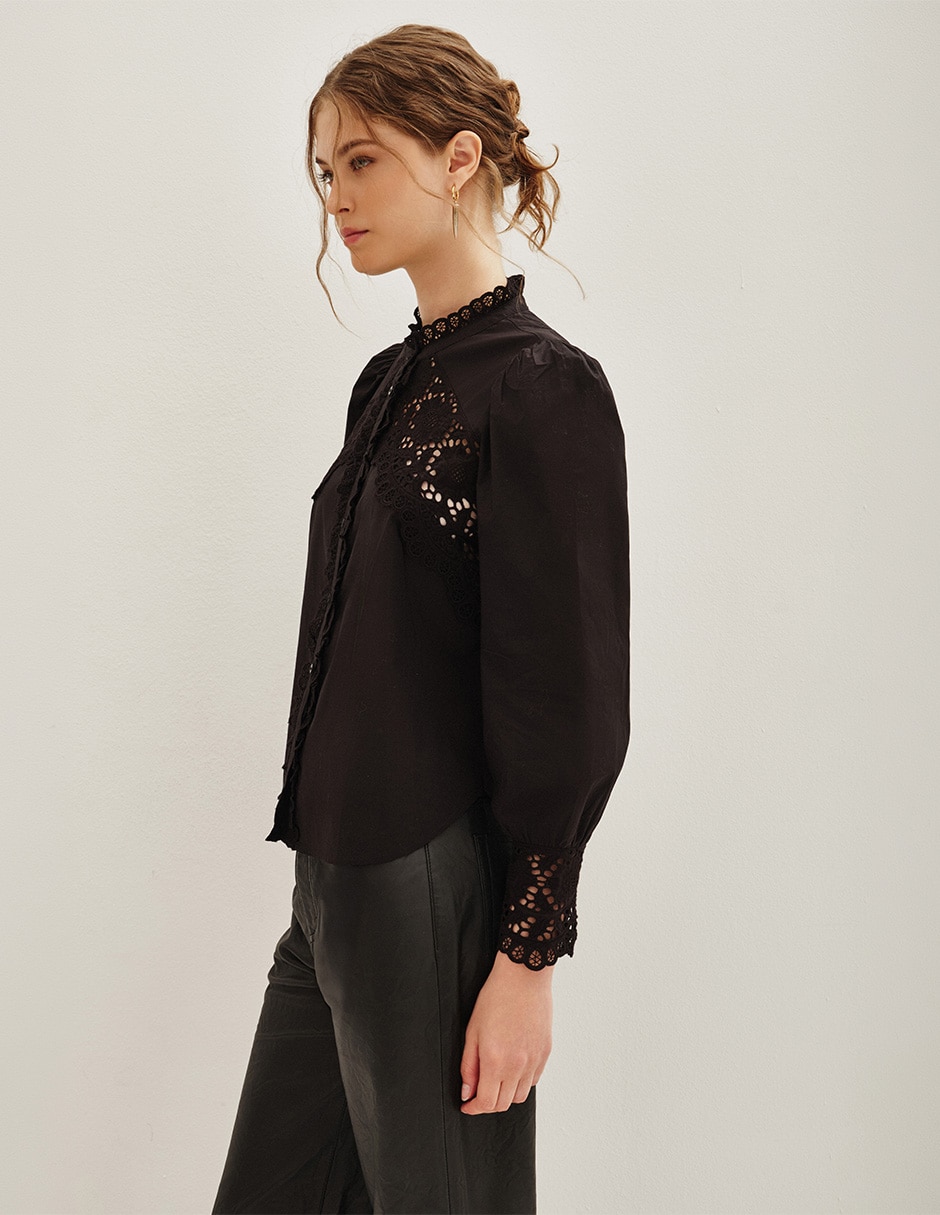Blusa manga larga para mujer 4