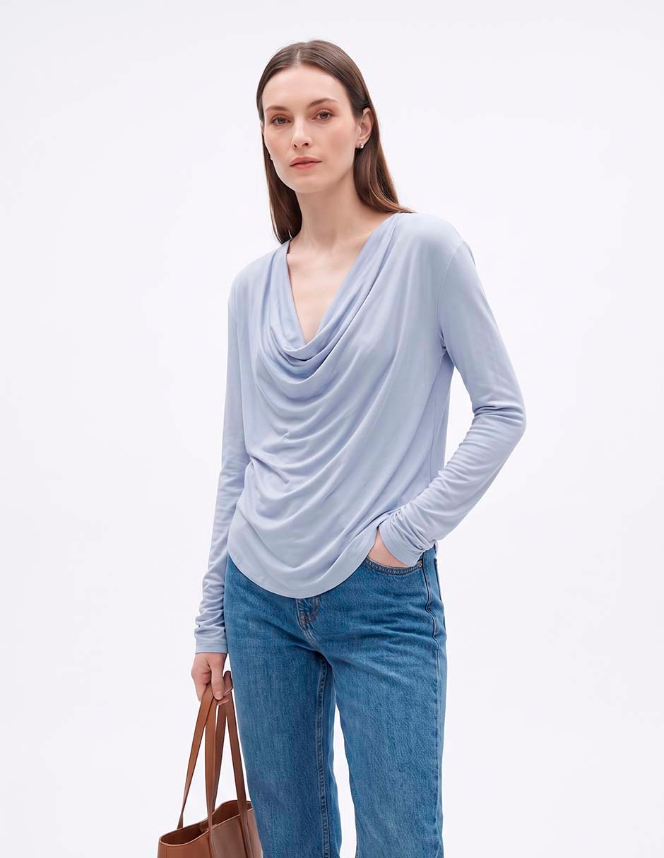 Blusa manga larga para mujer