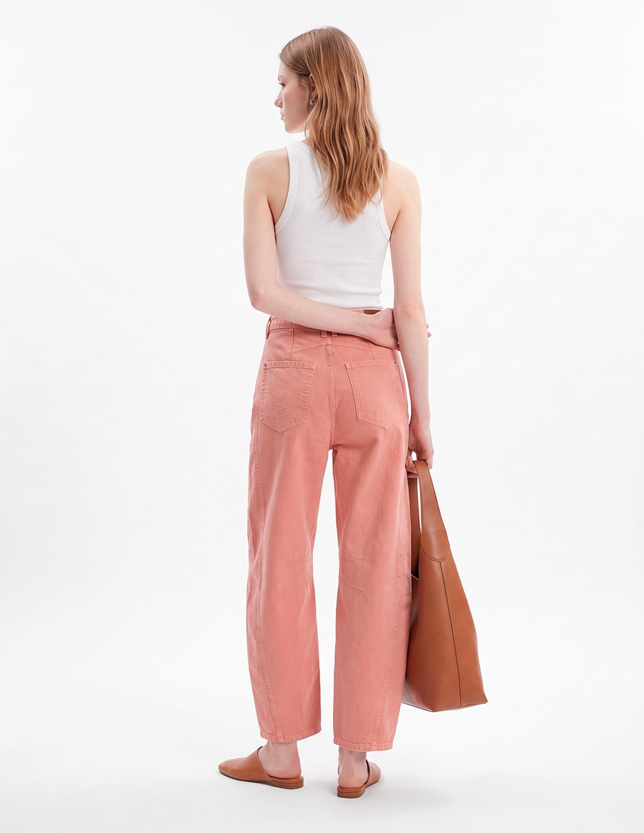 Jeans amplio a la cintura para mujer 3