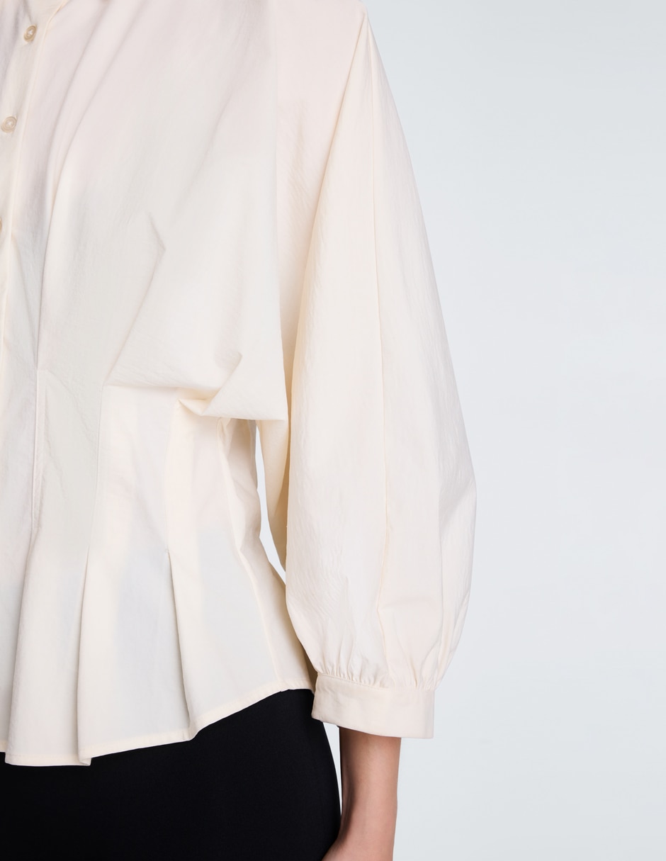 Blusa cintura smock manga larga para mujer 4