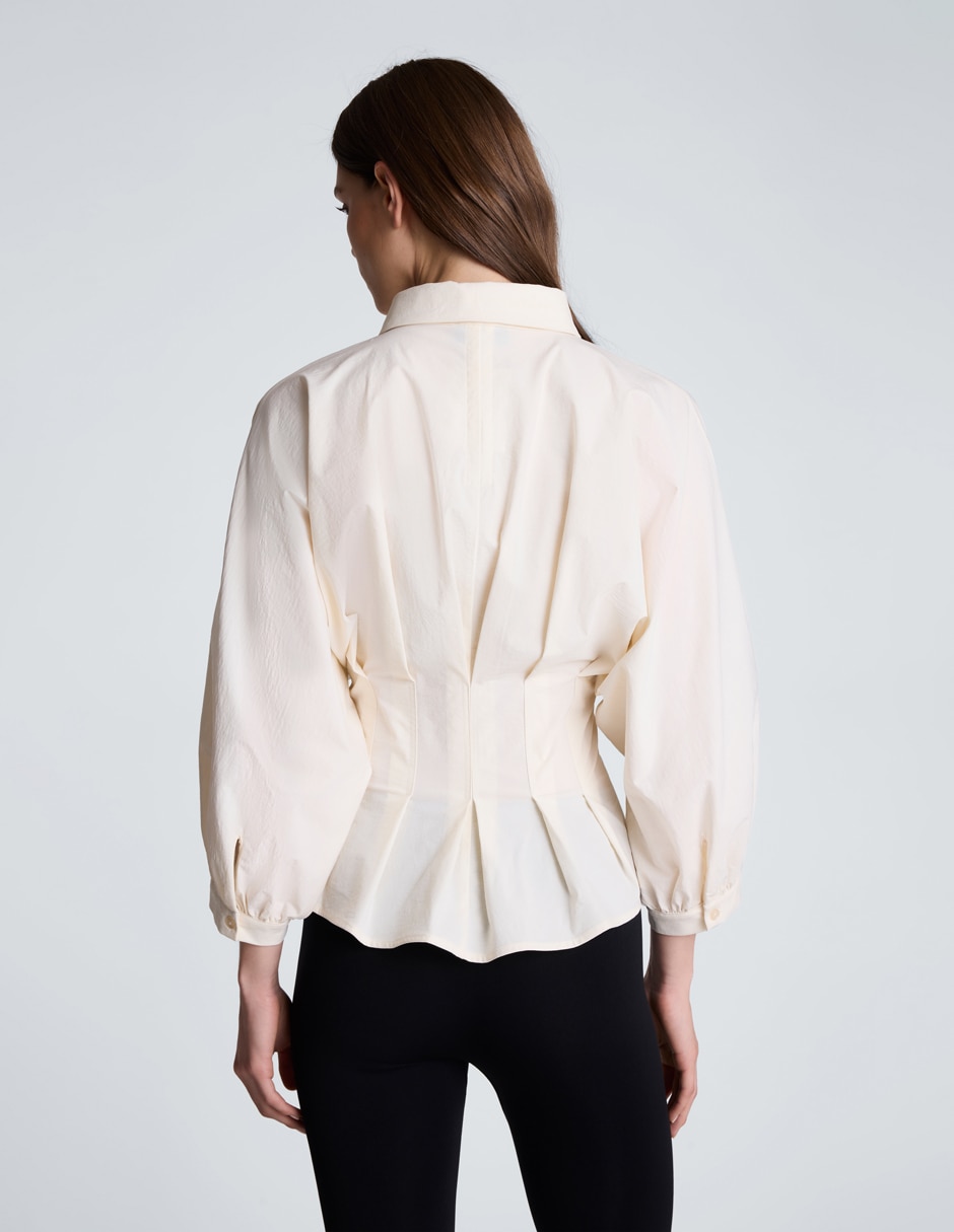 Blusa cintura smock manga larga para mujer 5