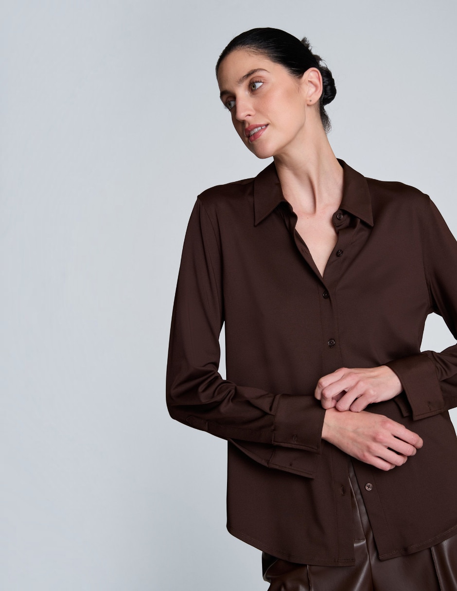 Blusa camisera manga larga para mujer 3