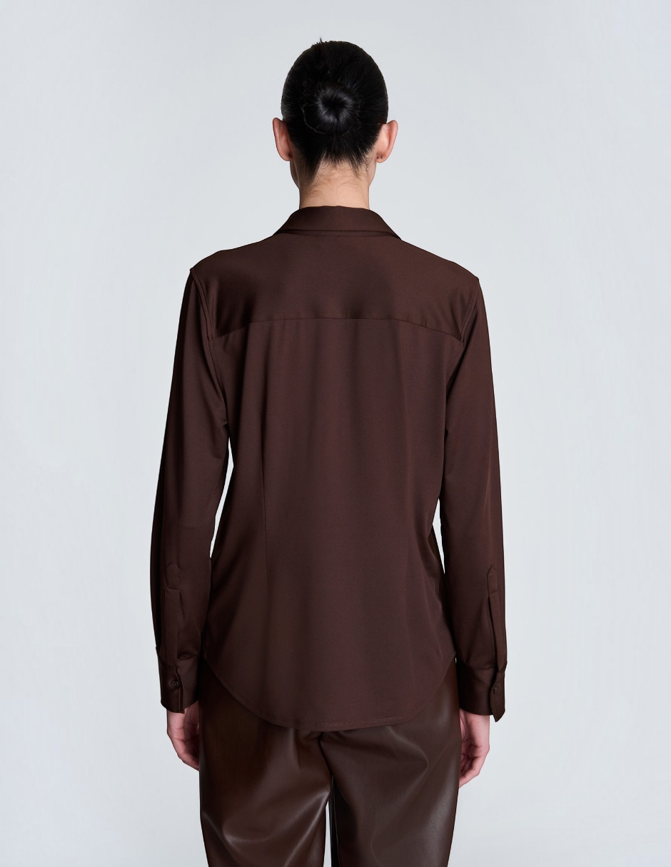 Blusa camisera manga larga para mujer 2