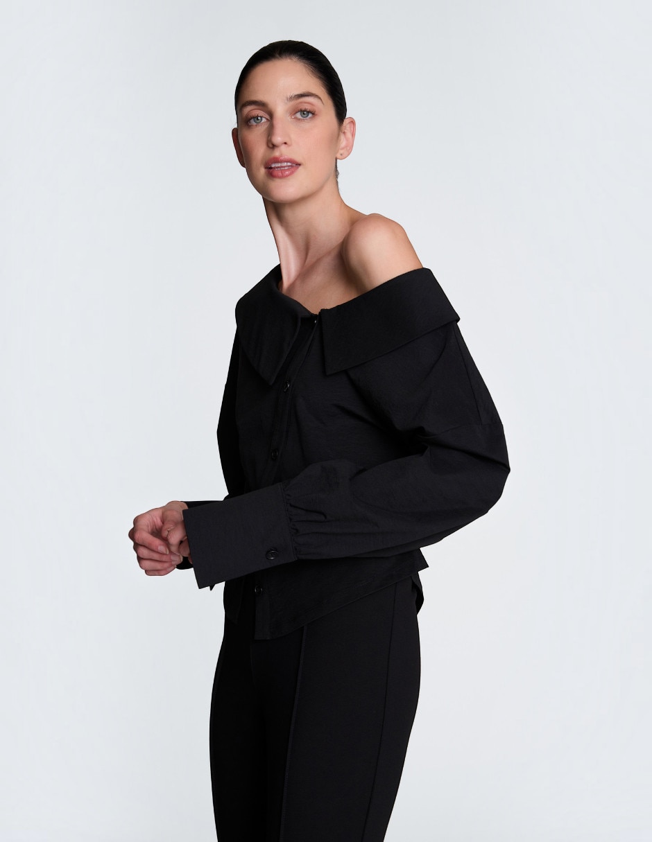 Blusa camisera manga larga para mujer 2