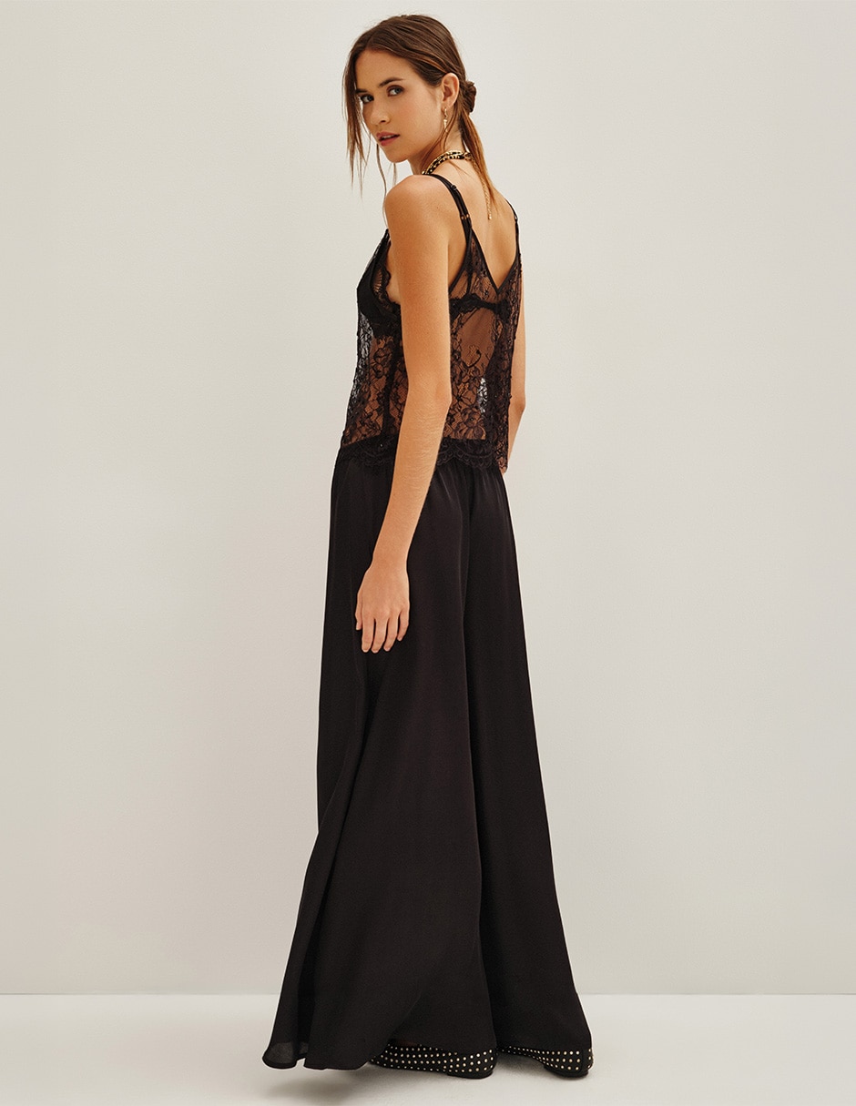 Pantalón coulotte amplio para mujer 4