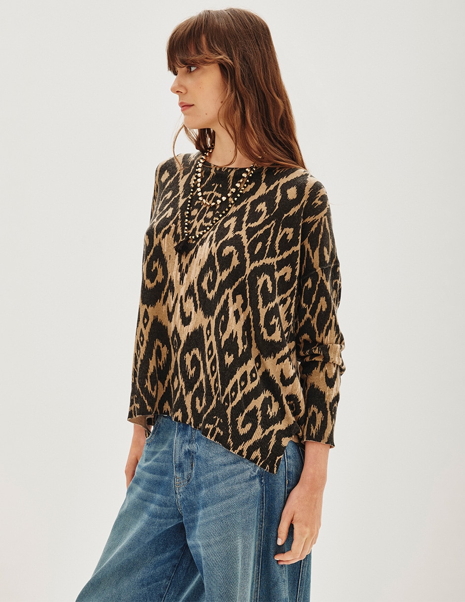 Suéter cuello redondo para mujer 2