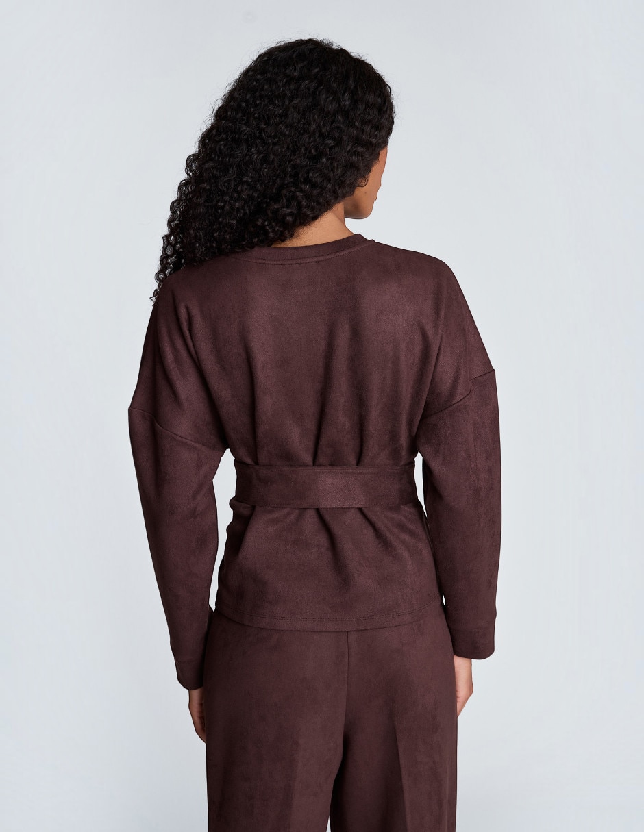Blusa peplum manga larga para mujer 2
