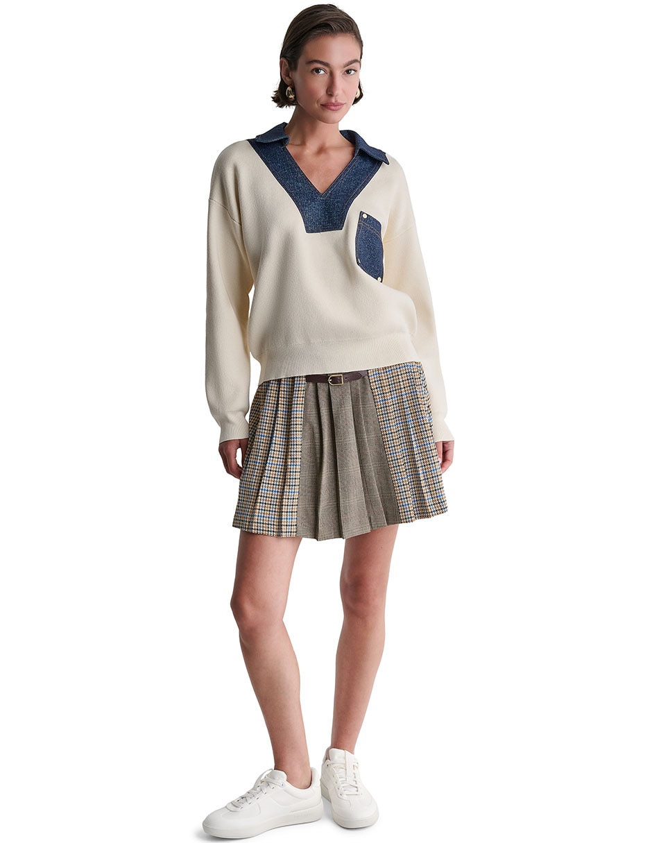 Suéter cuello polo para mujer 3
