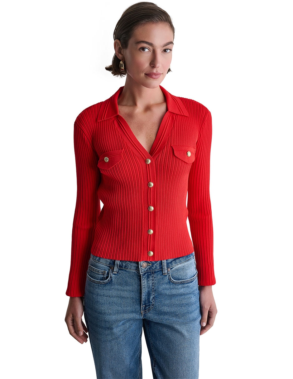 Suéter cuello v para mujer