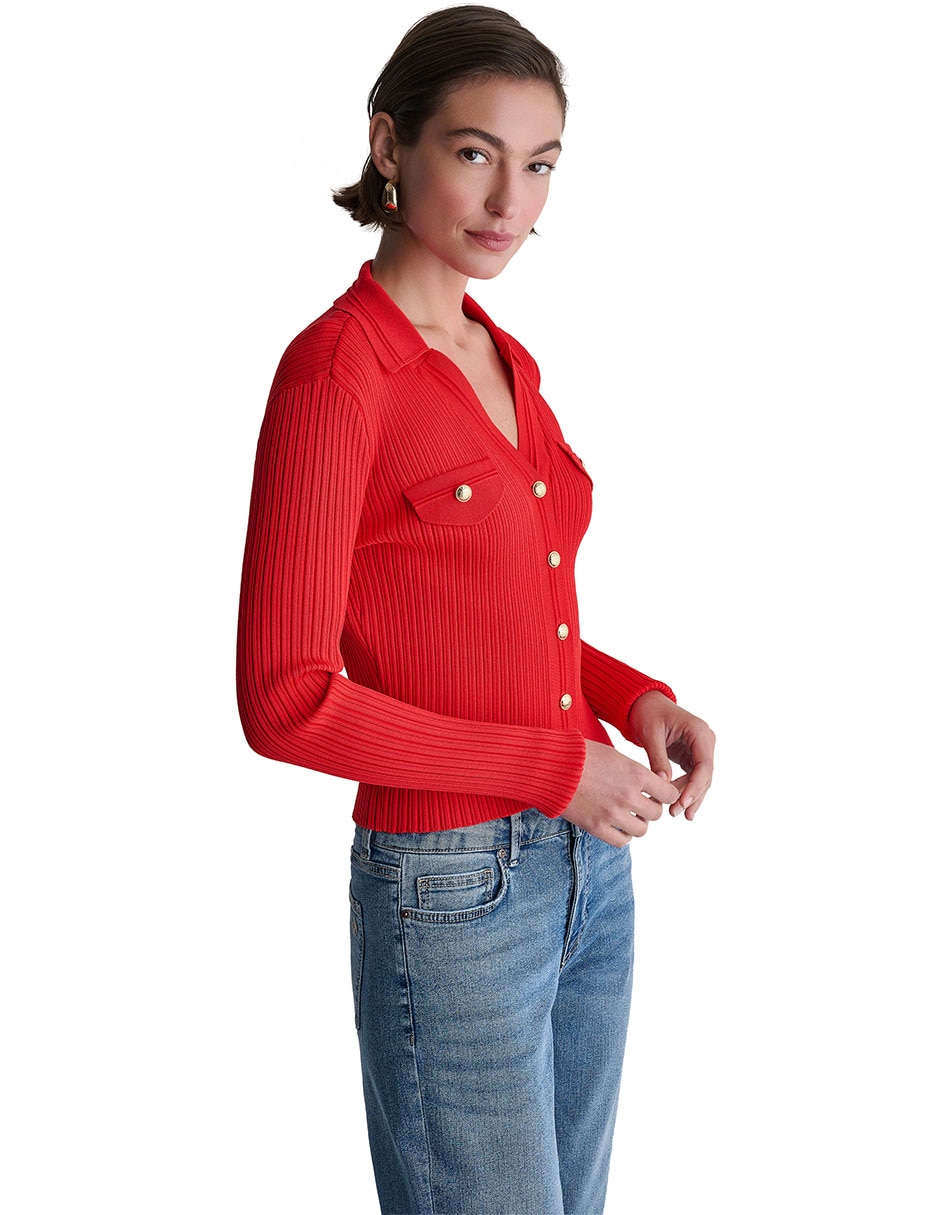 Suéter cuello v para mujer 5