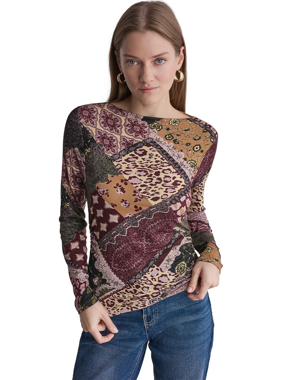 Suéter cuello redondo para mujer