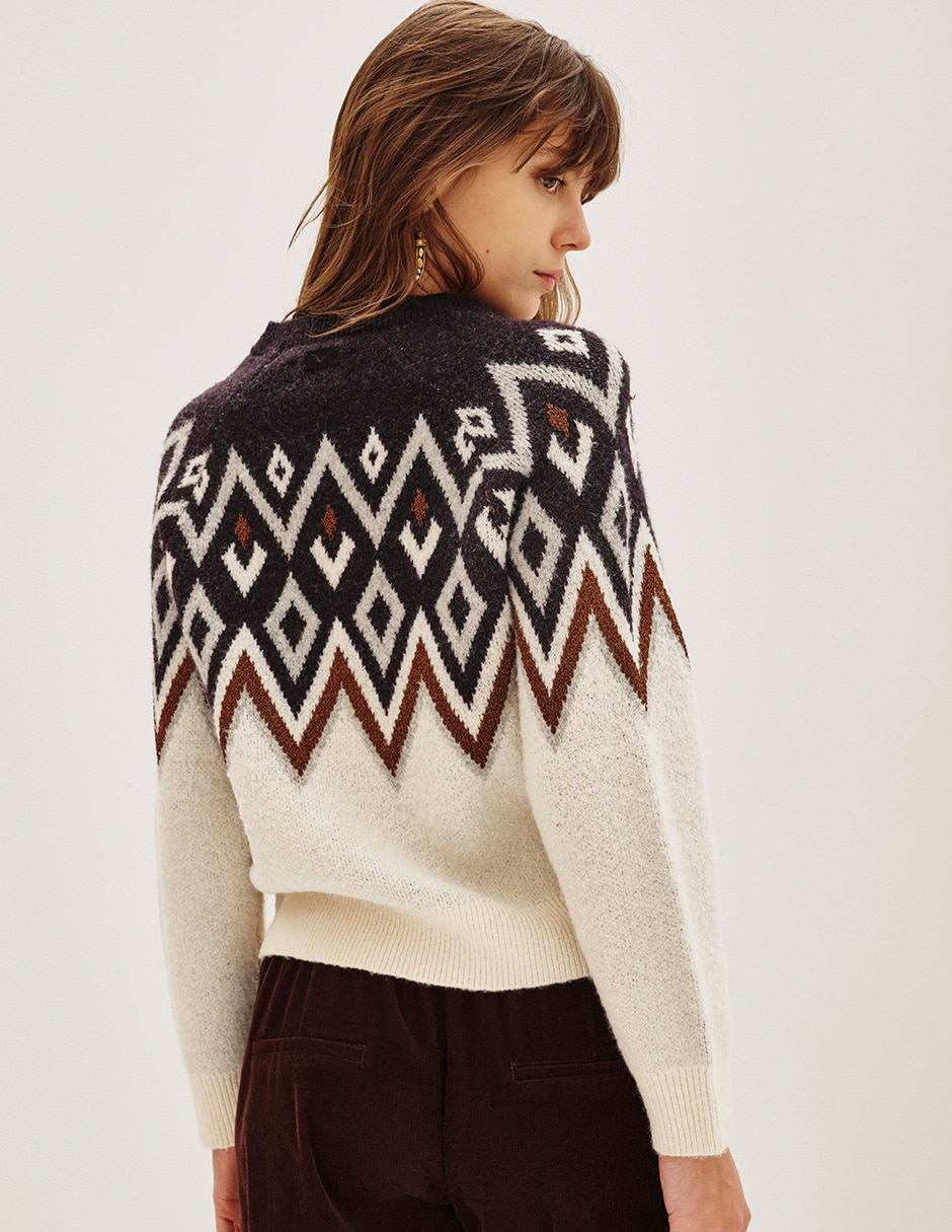 Suéter cuello redondo para mujer