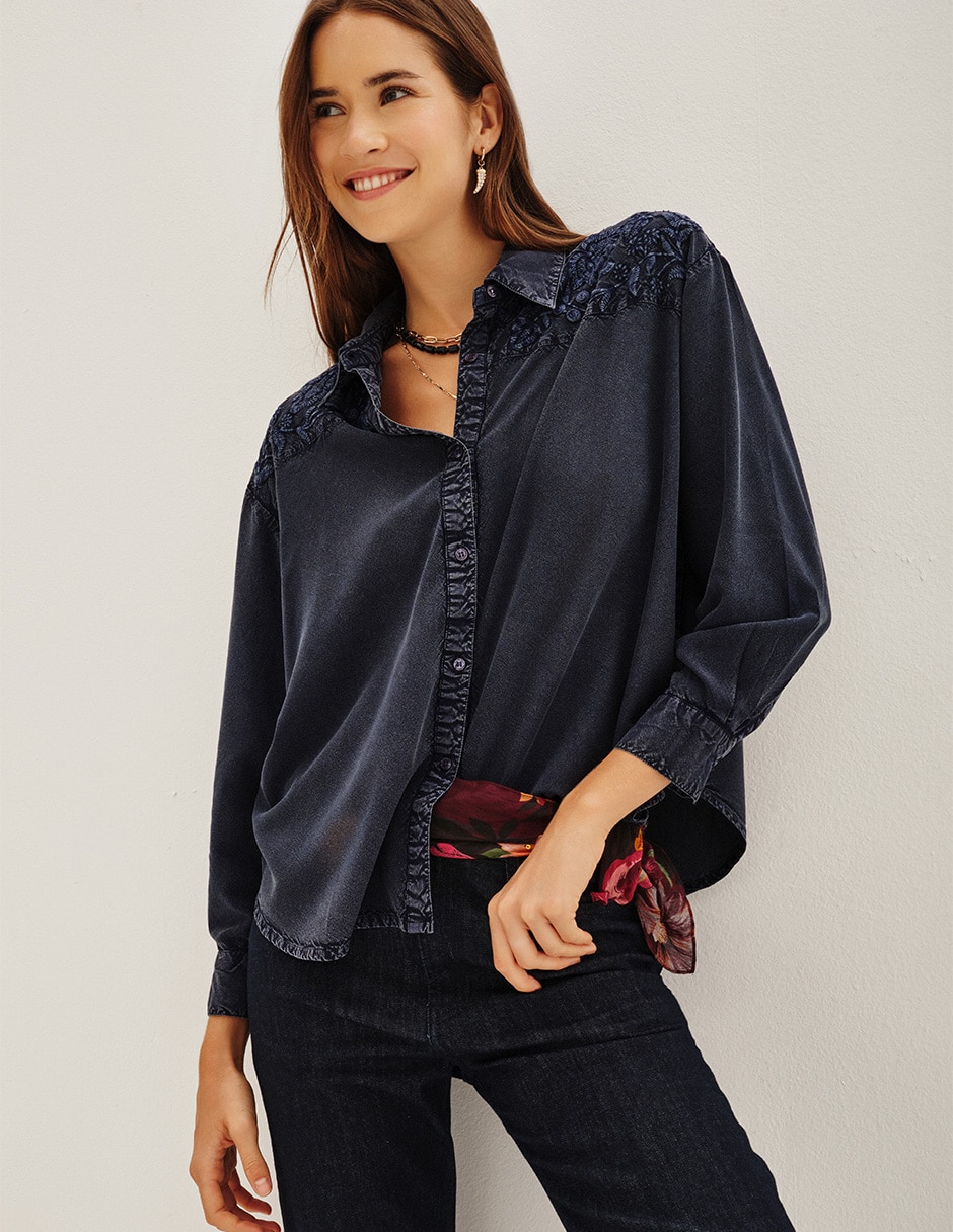 Camisa manga larga para mujer 3