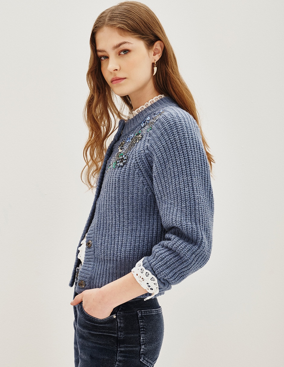 Suéter cuello redondo para mujer 5