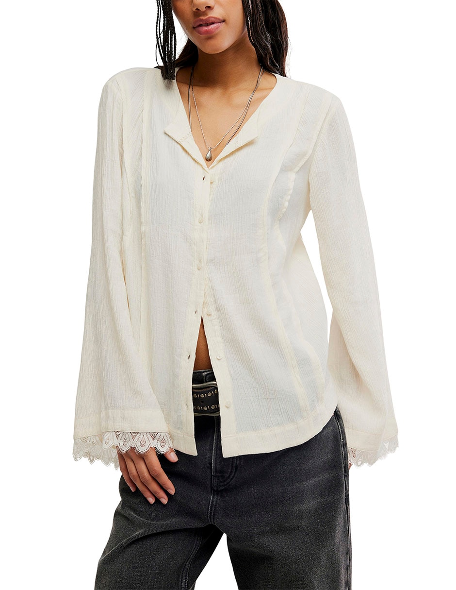 Blusa manga larga para mujer