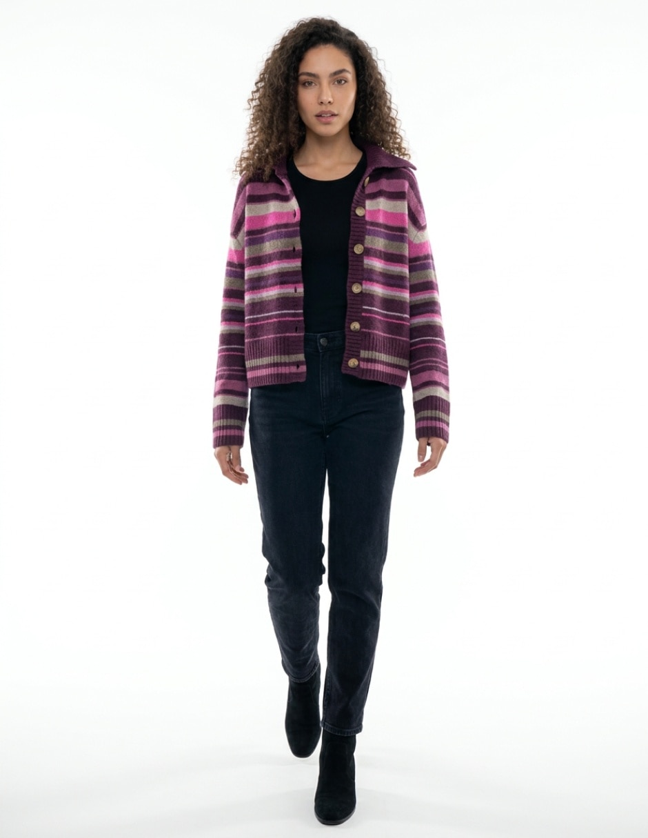 Suéter cuello polo para mujer Suéter cuello polo para mujer