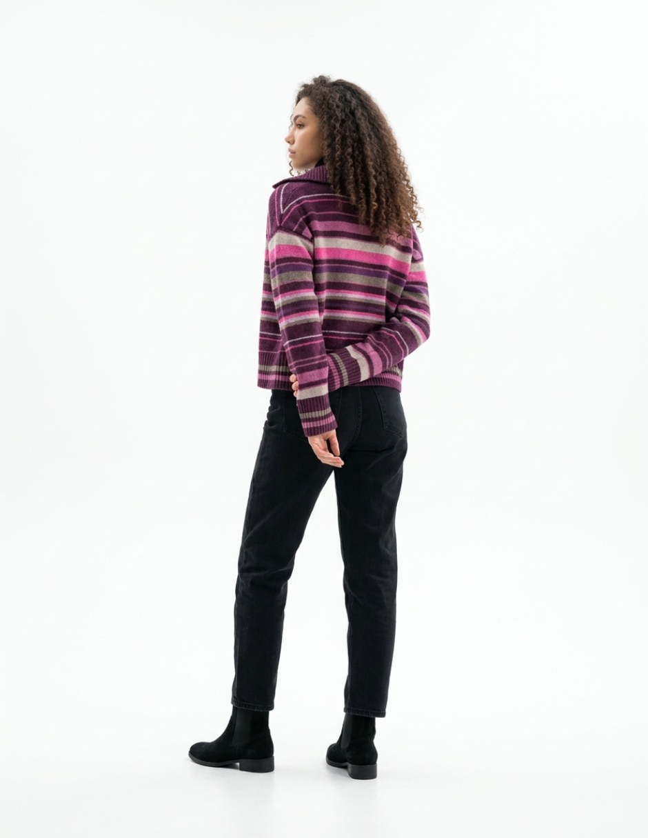 Suéter cuello polo para mujer 2