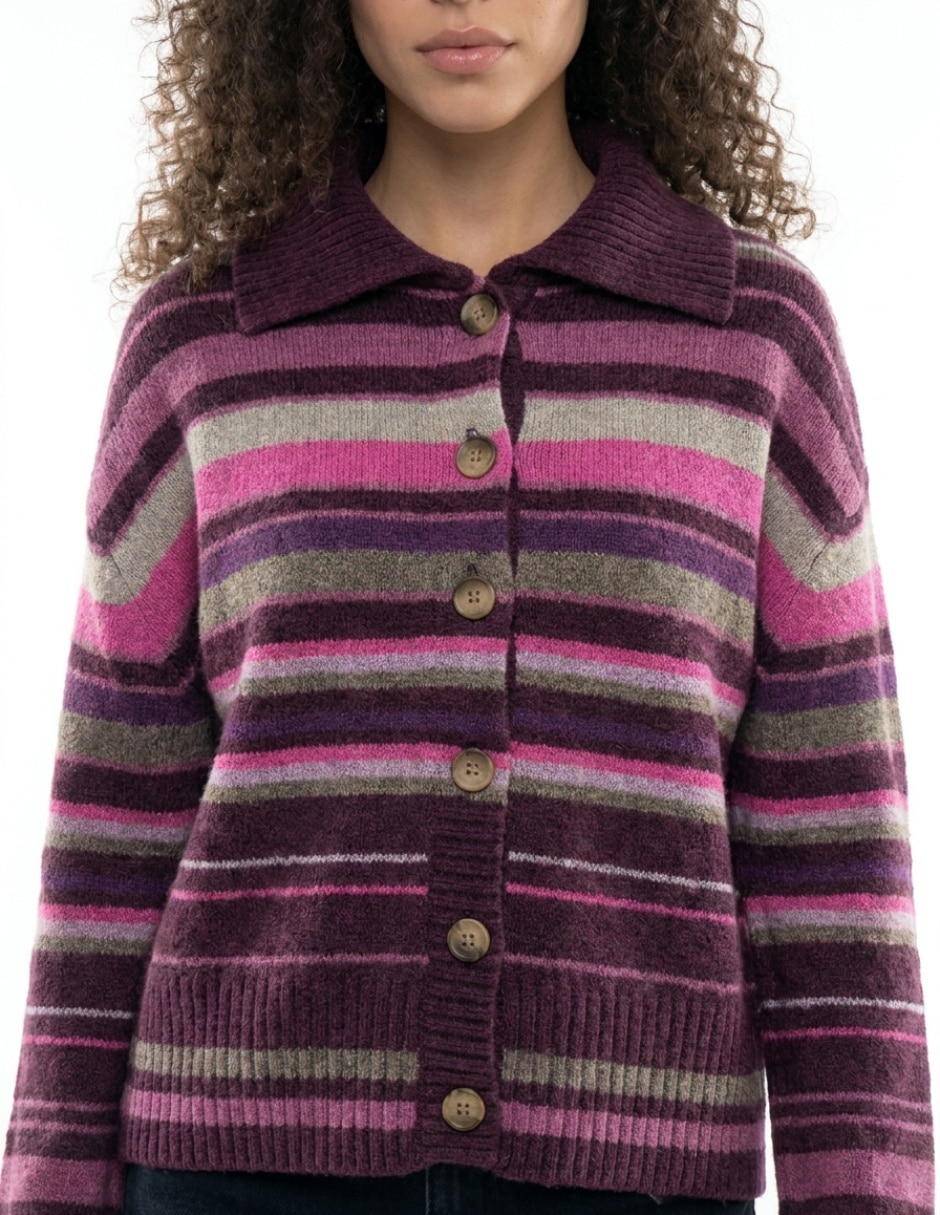 Suéter cuello polo para mujer 4