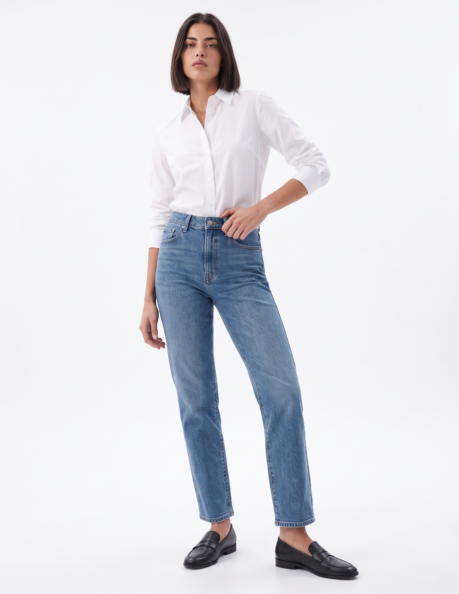 Jeans straight para mujer 3