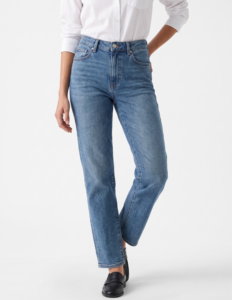 Jeans straight para mujer 4