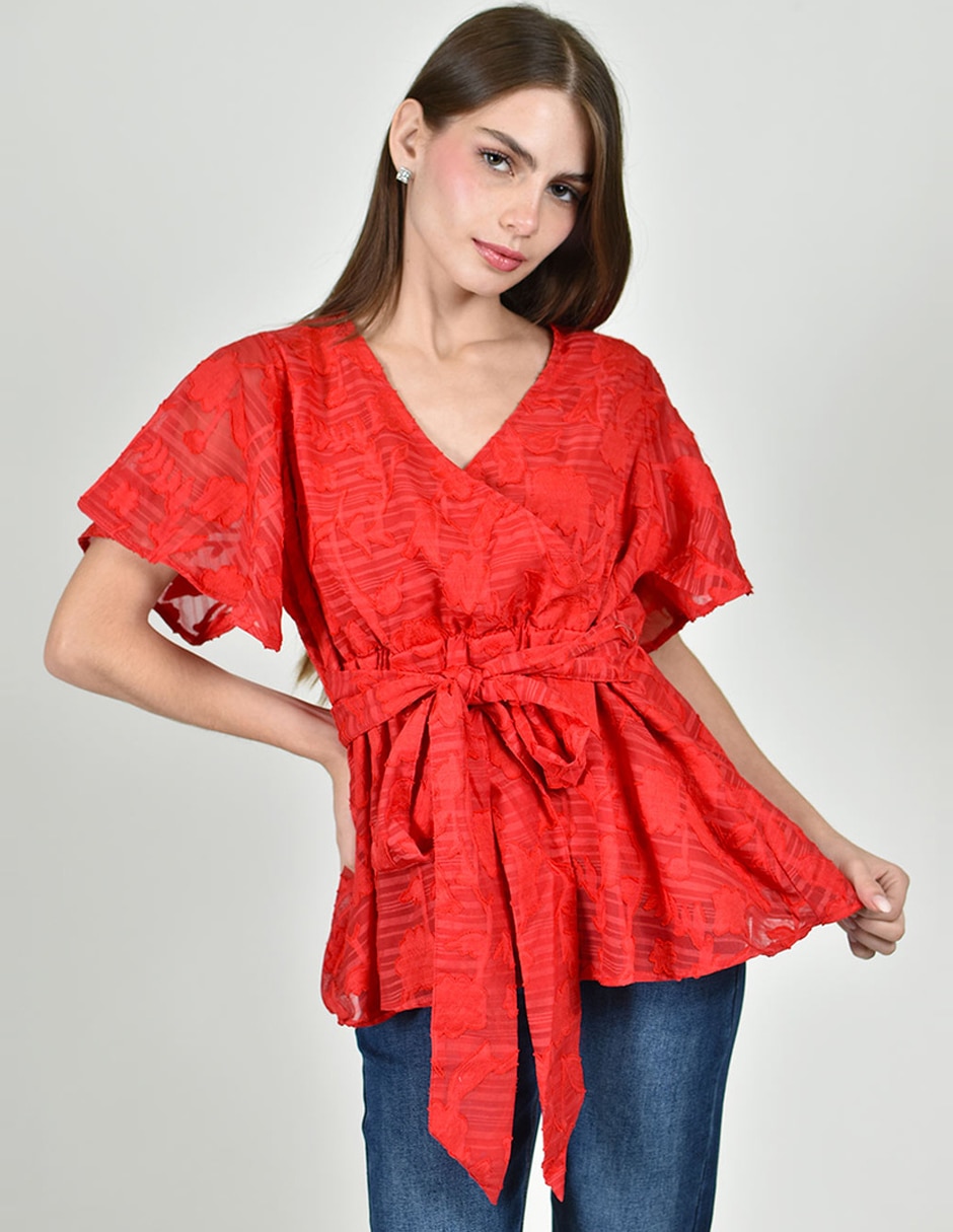 Blusa manga corta para mujer 4